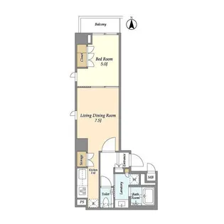 CASSIA押上桜橋【2階】の間取り