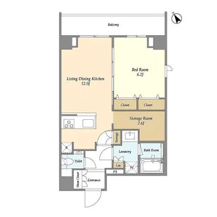 CASSIA押上桜橋【8階】の間取り