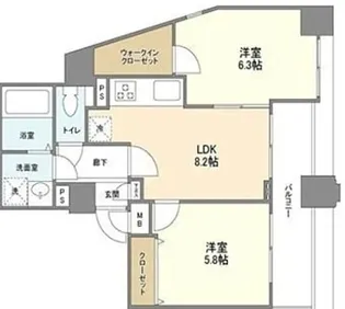パークヒルズ【10階】の間取り