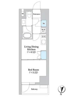 N’Sパークレジデンス森下【1階】の間取り