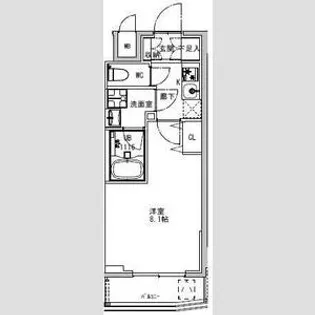SーRESIDENCE両国PARKSIDE【6階】の間取り