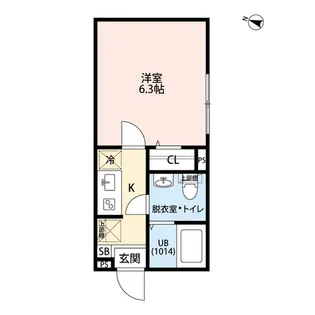 エクセラン西尾久EAST【2階】の間取り