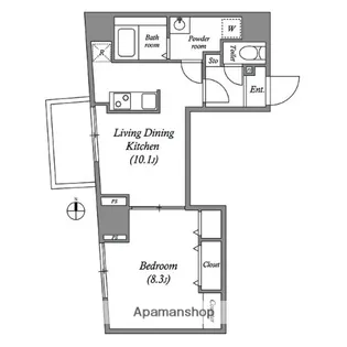 クオリタス両国【10階】の間取り