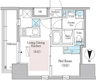 アーバネックス蔵前レジデンス【13階】の間取り