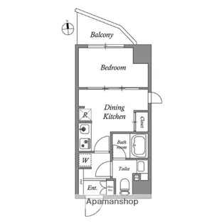 クオリタス門前仲町【6階】の間取り