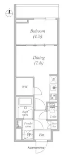 クオリタス大島【1階】の間取り