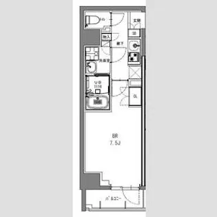 SーRESIDENCE日本橋馬喰町【1階】の間取り