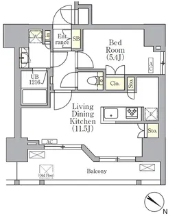 ORSUS 三ノ輪【9階】の間取り
