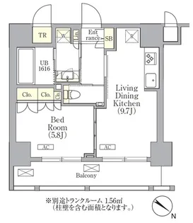 ORSUS 三ノ輪【10階】の間取り