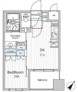 ビエラコート日本橋久松町【6階】の間取り