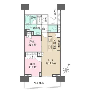 HARUMI FLAG SUN VILLAGE C棟【10階】の間取り