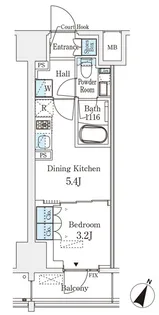 ベルファース神田神保町【8階】の間取り