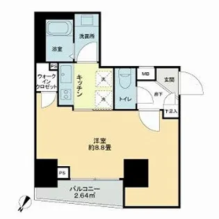 リヴシティ日本橋浜町【7階】の間取り