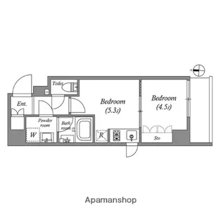 クオリタス住吉【9階】の間取り