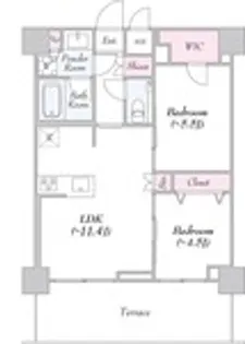 ALTERNA護国寺【1階】の間取り