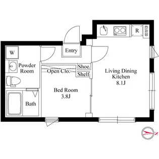 CASA PIAZZA 浅草本所【3階】の間取り