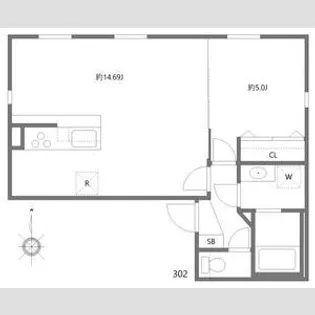 湯島レジデンス【3階】の間取り