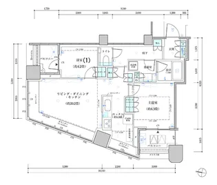 パークタワー勝どき サウス棟【17階】の間取り