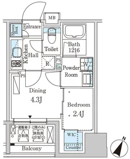 パークアクシス神保町【7階】の間取り