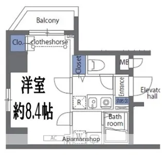 ミレドゥーエ両国【4階】の間取り