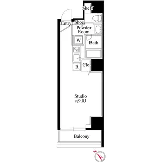 ミレドゥーエ日暮里【5階】の間取り