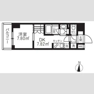 グランパセオ清澄白河Ⅱ【6階】の間取り