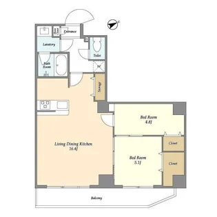 アルファコート亀戸2【3階】の間取り