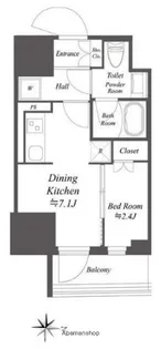 ドゥーエ亀戸Ⅱ【5階】の間取り