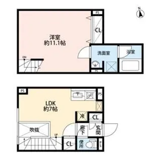 LEGALAND白山【1階】の間取り