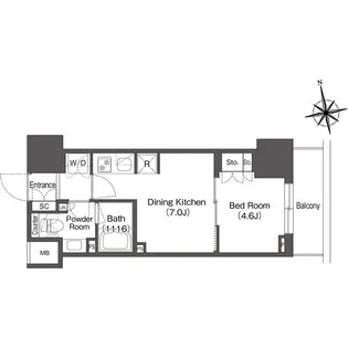 コンフォリア東上野【9階】の間取り