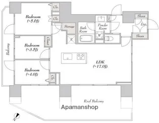 ルミーク北品川【10階】の間取り