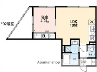 イプシロン亀戸【4階】の間取り