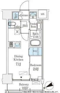 ベルファース八丁堀WEST【4階】の間取り