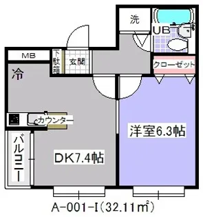 ローズマンション【1階】の間取り
