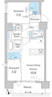 デュオフラッツ浅草田原町【13階】の間取り