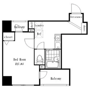 シンシア日本橋浜町【3階】の間取り