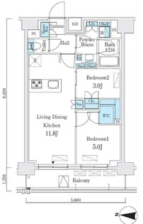 クインテット錦糸公園【11階】の間取り