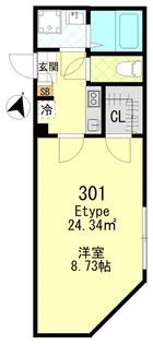 ルフォン一之江【3階】の間取り