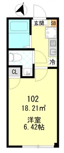 ルフォン一之江【1階】の間取り