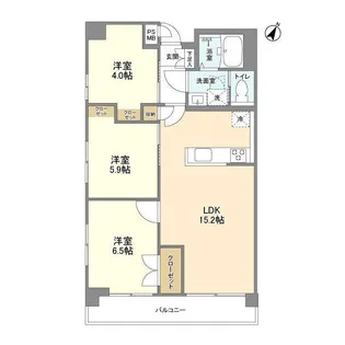 アパートメントけやき通り中葛西【6階】の間取り