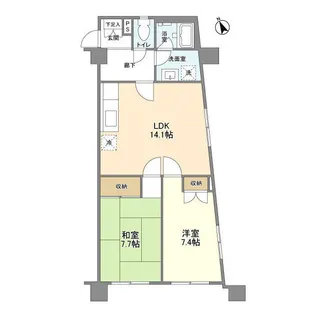 アパートメントけやき通り中葛西【7階】の間取り