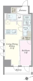 JP NOIE 上野稲荷町【2階】の間取り