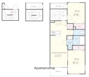 東京都江東区亀戸3丁目【アパート】の間取り