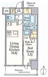 クレストコート本所吾妻橋【2階】の間取り
