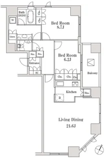 LASANTE一番町【10階】の間取り