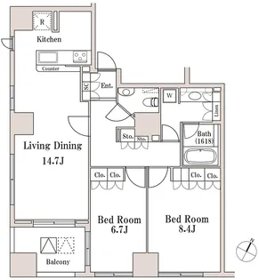 LASANTE一番町【11階】の間取り