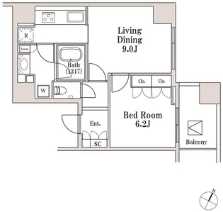 LASANTE一番町【2階】の間取り