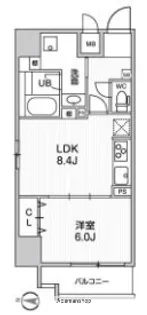ROOTS KIKUKAWA【4階】の間取り
