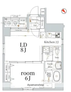 Log銀座東【5階】の間取り