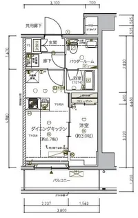 メインステージ南砂町【821号室号室】の間取り